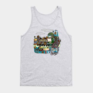 Steam punk boat Tank Top